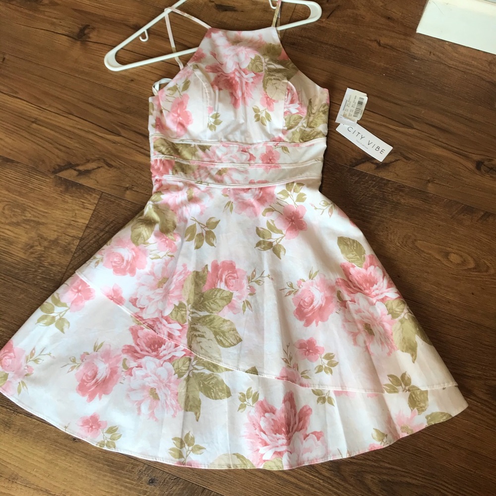 Junior Fit & Flare Cotton Spaghetti Strap Dress